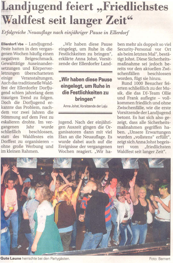 Zeitungsartikel vom 18.08.07