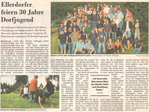 Zeitungsartikel vom 16.08.08